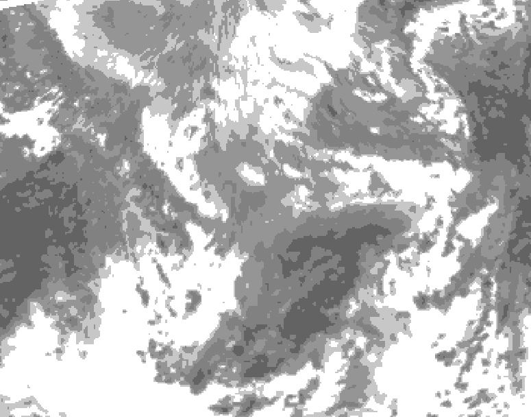 GDPS total cloud 144 hour forecast chart for Canada based on 2026/04/12 1200Z data