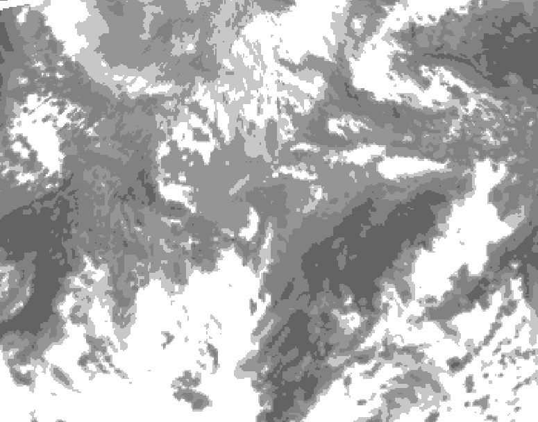 GDPS total cloud 156 hour forecast chart for Canada based on 2026/04/12 1200Z data