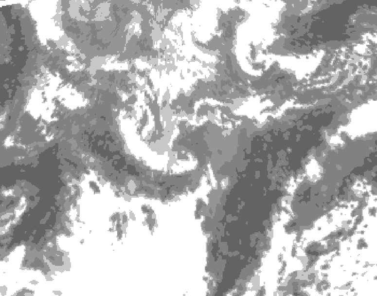 GDPS total cloud 168 hour forecast chart for Canada based on 2026/04/12 1200Z data