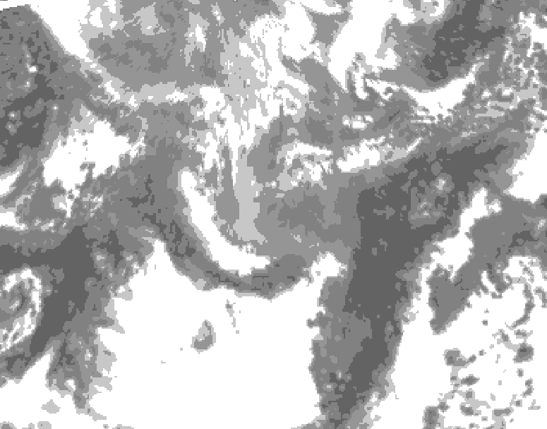 GDPS total cloud 174 hour forecast chart for Canada based on 2026/04/12 1200Z data