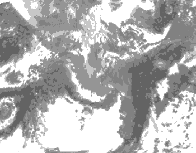 GDPS total cloud 180 hour forecast chart for Canada based on 2026/04/12 1200Z data