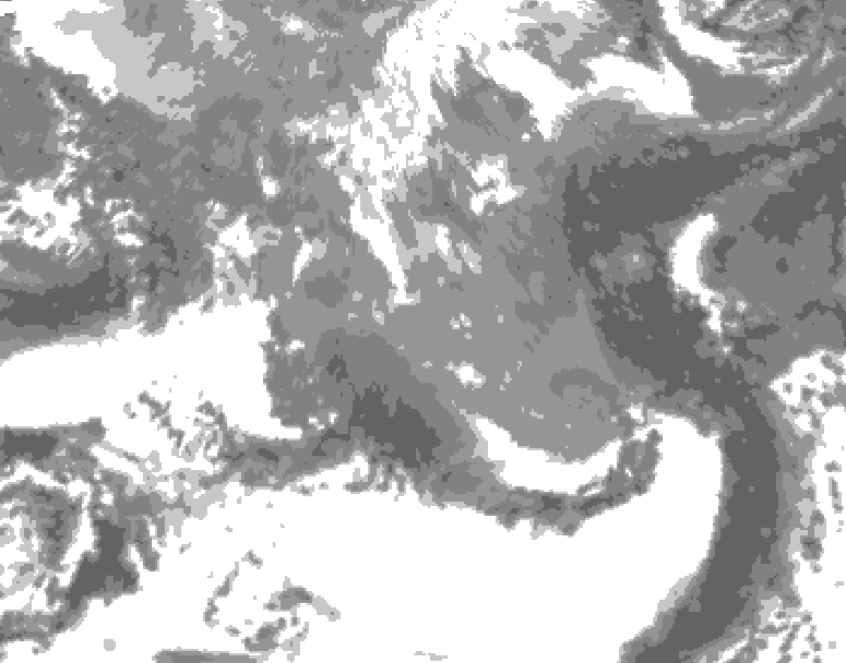 GDPS total cloud 204 hour forecast chart for Canada based on 2026/04/12 1200Z data