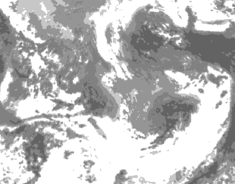 GDPS total cloud 234 hour forecast chart for Canada based on 2026/04/12 1200Z data
