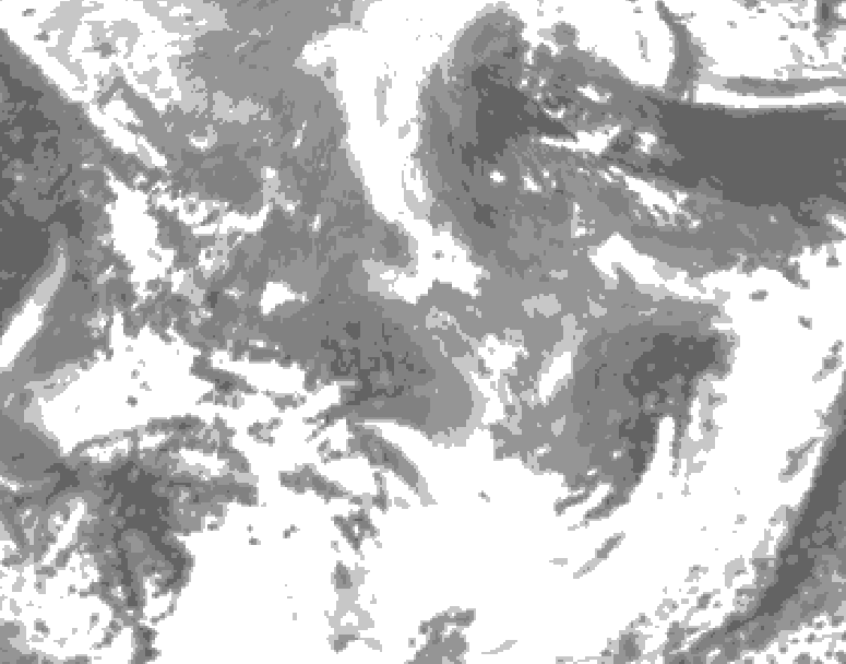 GDPS total cloud 240 hour forecast chart for Canada based on 2026/04/12 1200Z data