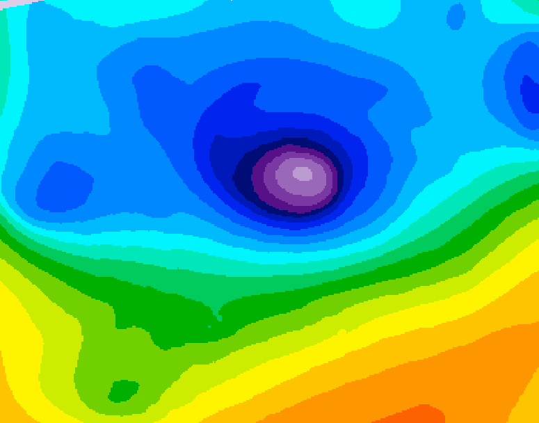 GDPS 500 millibar geopotential height 030 hour forecast chart for Canada based on 2026/04/13 0000Z data