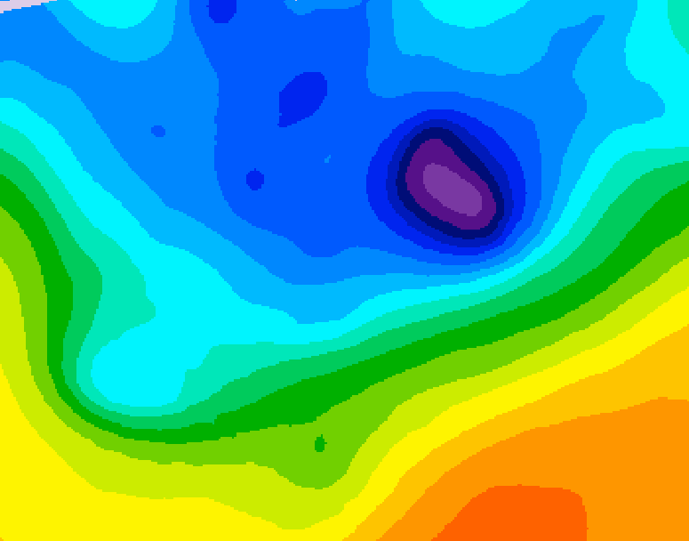GDPS 500 millibar geopotential height 078 hour forecast chart for Canada based on 2026/04/13 0000Z data