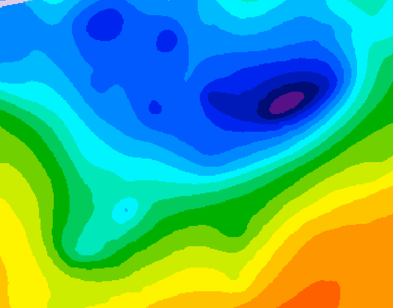 GDPS 500 millibar geopotential height 096 hour forecast chart for Canada based on 2026/04/13 0000Z data