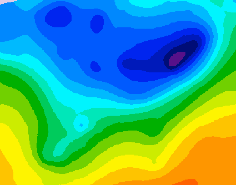 GDPS 500 millibar geopotential height 102 hour forecast chart for Canada based on 2026/04/13 0000Z data