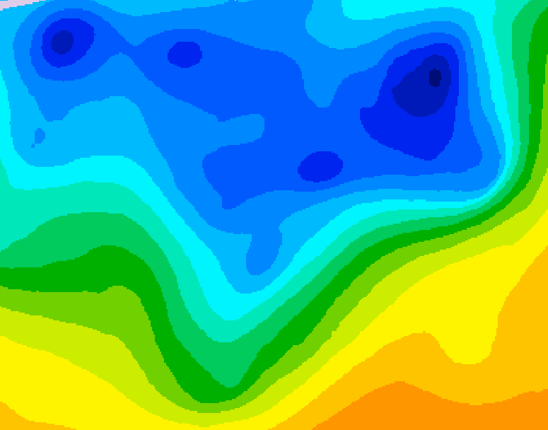 GDPS 500 millibar geopotential height 132 hour forecast chart for Canada based on 2026/04/13 0000Z data