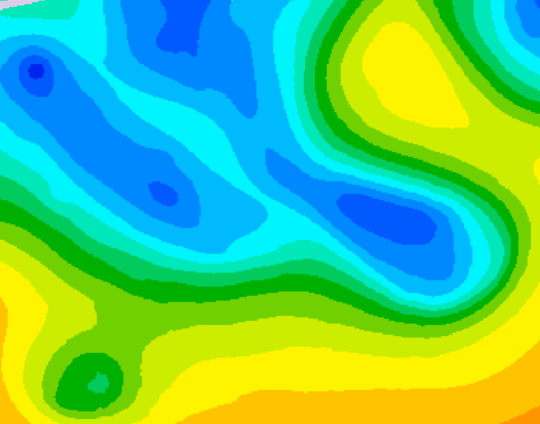 GDPS 500 millibar geopotential height 222 hour forecast chart for Canada based on 2026/04/13 0000Z data