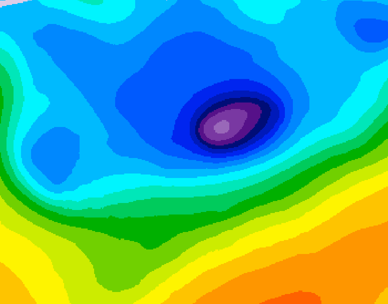 GDPS 500 millibar geopotential height 036 hour forecast chart for Canada based on 2026/04/13 1200Z data
