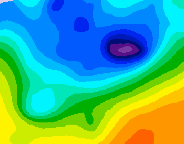 GDPS 500 millibar geopotential height 072 hour forecast chart for Canada based on 2026/04/13 1200Z data