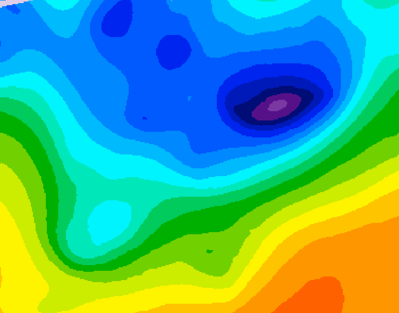 GDPS 500 millibar geopotential height 078 hour forecast chart for Canada based on 2026/04/13 1200Z data