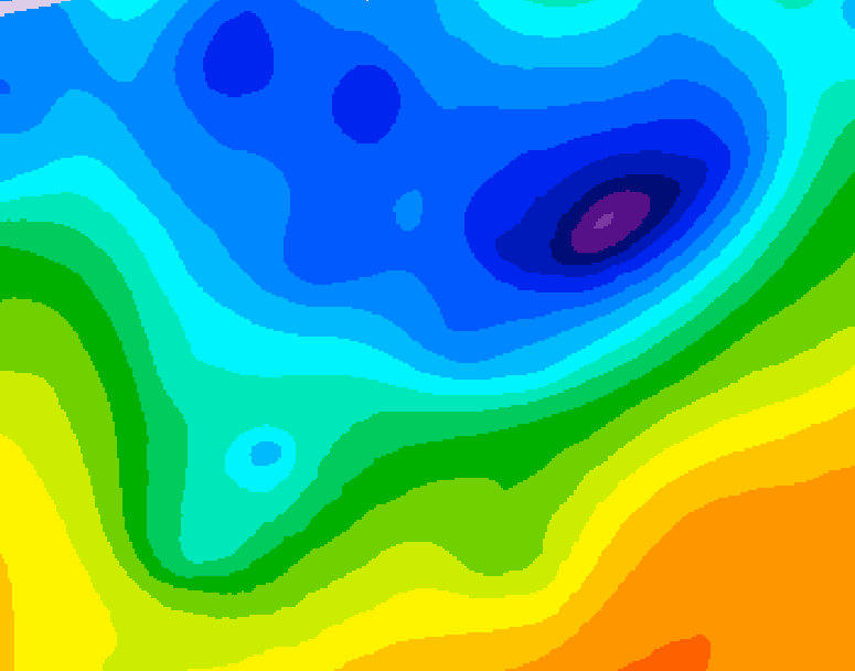 GDPS 500 millibar geopotential height 084 hour forecast chart for Canada based on 2026/04/13 1200Z data