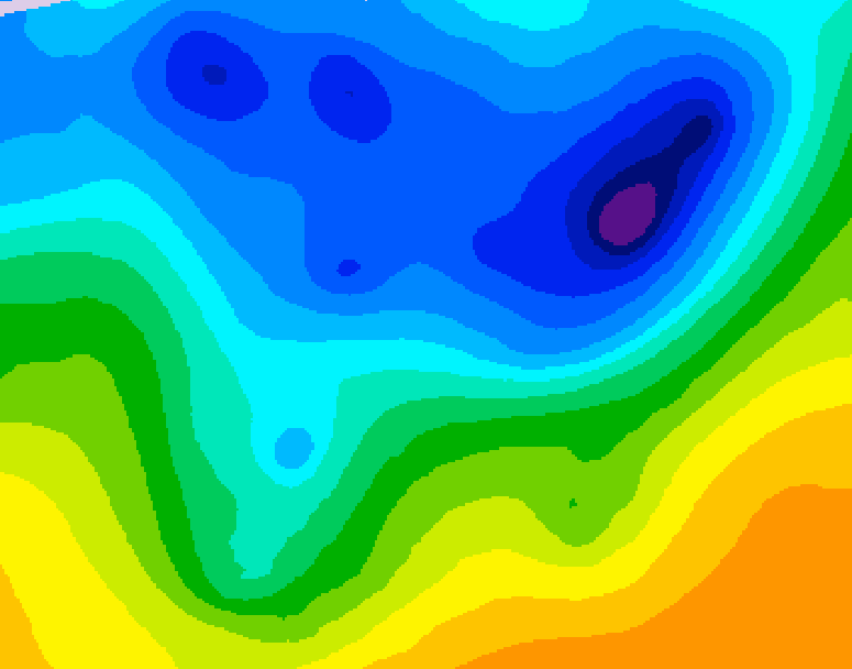 GDPS 500 millibar geopotential height 096 hour forecast chart for Canada based on 2026/04/13 1200Z data