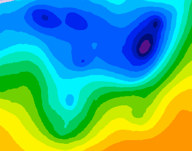 GDPS 500 millibar geopotential height 102 hour forecast chart for Canada based on 2026/04/13 1200Z data