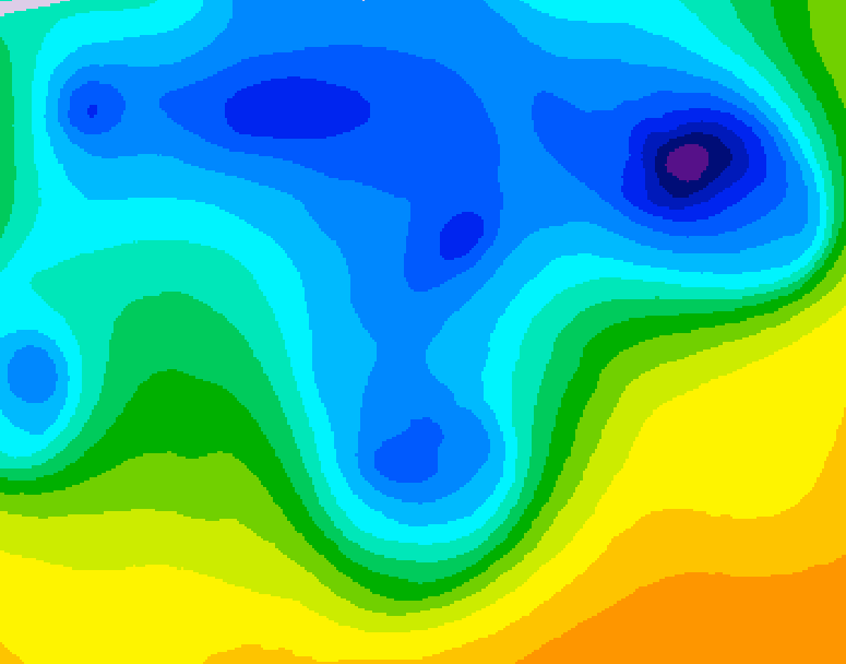 GDPS 500 millibar geopotential height 132 hour forecast chart for Canada based on 2026/04/13 1200Z data