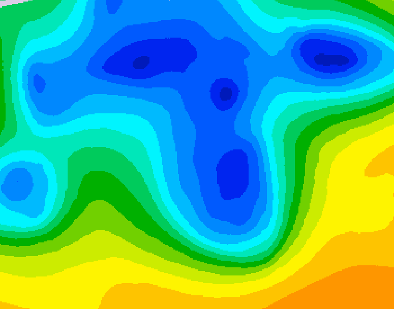 GDPS 500 millibar geopotential height 150 hour forecast chart for Canada based on 2026/04/13 1200Z data