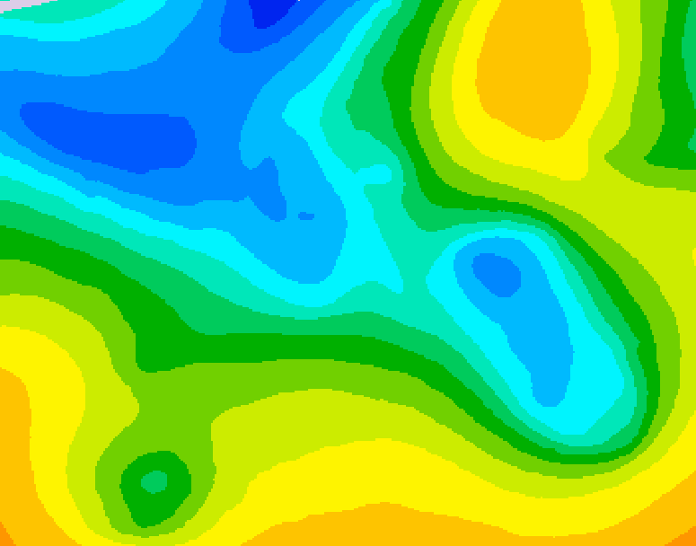 GDPS 500 millibar geopotential height 222 hour forecast chart for Canada based on 2026/04/13 1200Z data