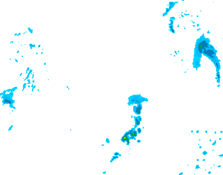 GDPS precipitation 132 hour forecast chart for Canada based on 2026/04/13 0000Z data