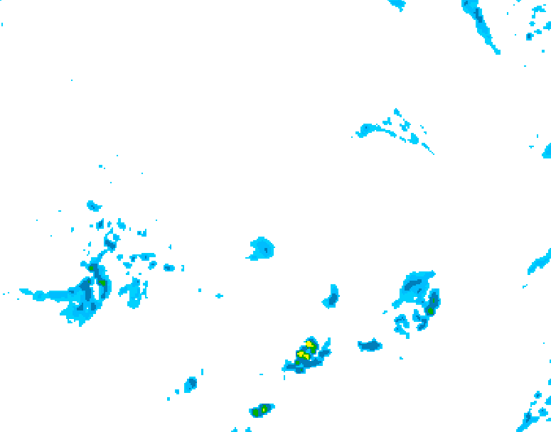 GDPS precipitation 036 hour forecast chart for Canada based on 2026/04/13 1200Z data