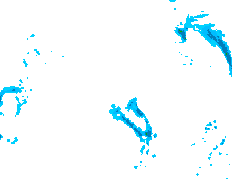 GDPS precipitation 126 hour forecast chart for Canada based on 2026/04/13 1200Z data