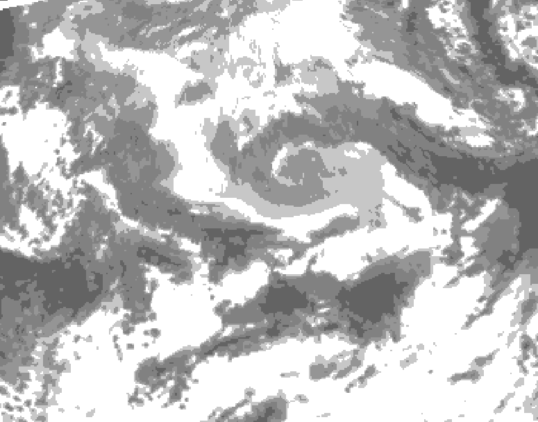GDPS total cloud 042 hour forecast chart for Canada based on 2026/04/13 0000Z data
