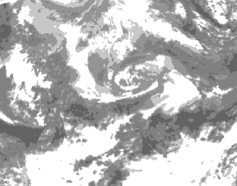 GDPS total cloud 054 hour forecast chart for Canada based on 2026/04/13 0000Z data
