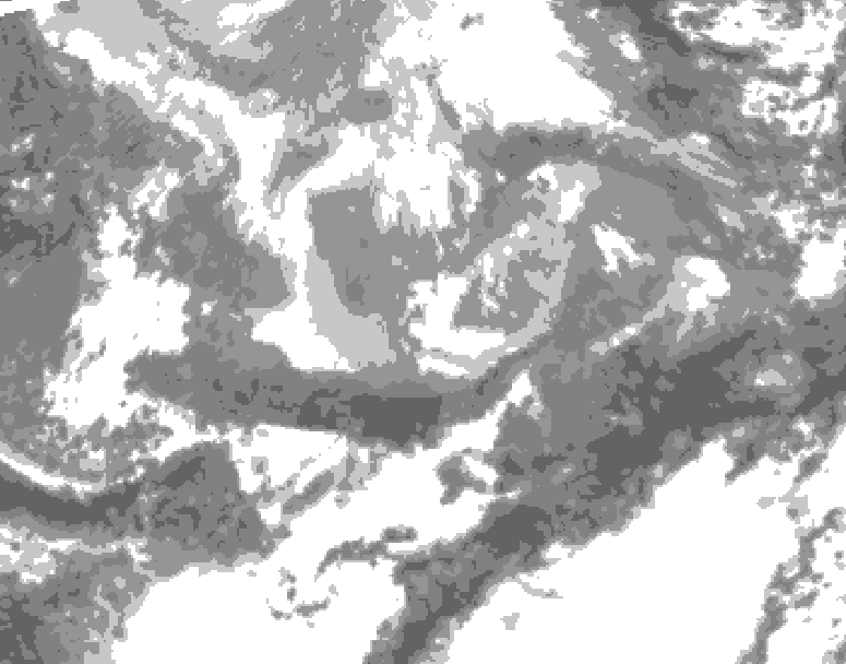 GDPS total cloud 066 hour forecast chart for Canada based on 2026/04/13 0000Z data