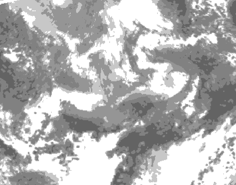 GDPS total cloud 084 hour forecast chart for Canada based on 2026/04/13 0000Z data