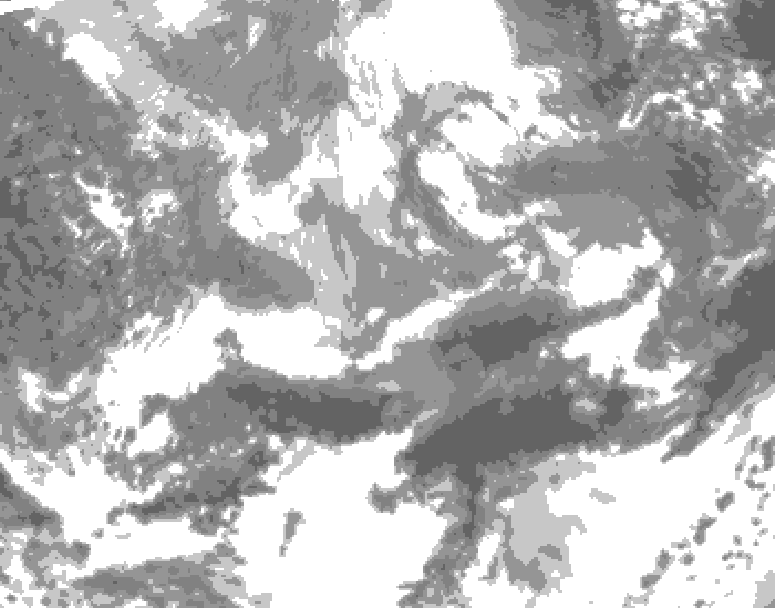 GDPS total cloud 090 hour forecast chart for Canada based on 2026/04/13 0000Z data
