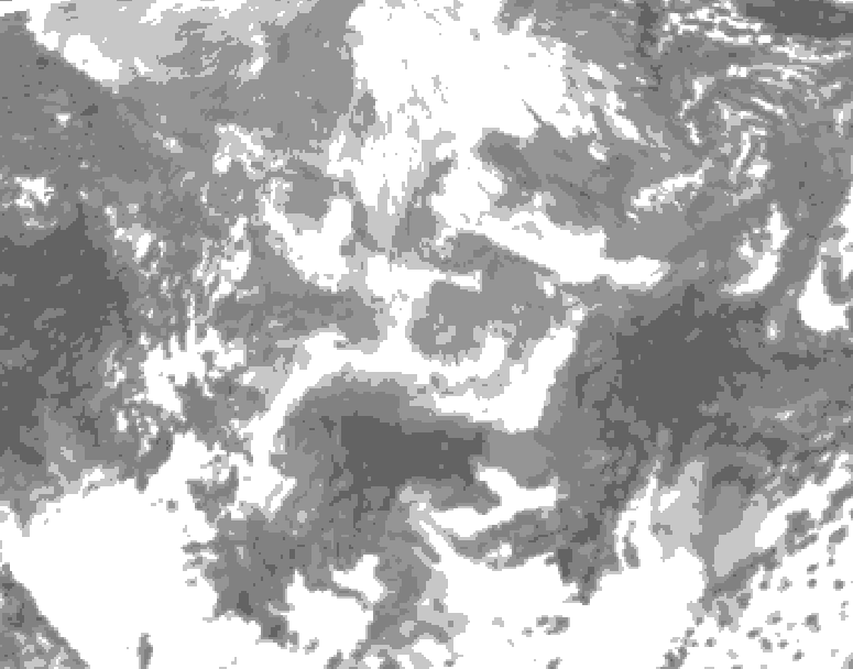 GDPS total cloud 108 hour forecast chart for Canada based on 2026/04/13 0000Z data