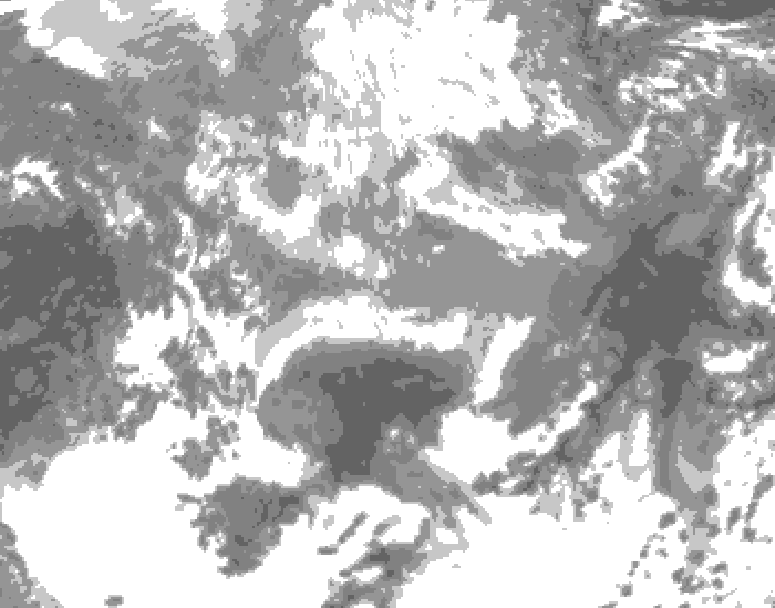GDPS total cloud 114 hour forecast chart for Canada based on 2026/04/13 0000Z data