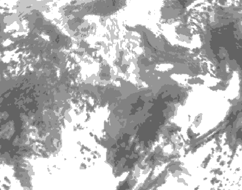 GDPS total cloud 138 hour forecast chart for Canada based on 2026/04/13 0000Z data