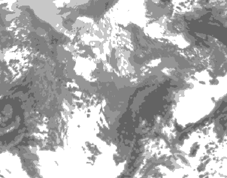 GDPS total cloud 144 hour forecast chart for Canada based on 2026/04/13 0000Z data