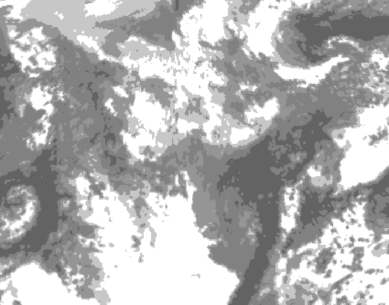 GDPS total cloud 156 hour forecast chart for Canada based on 2026/04/13 0000Z data