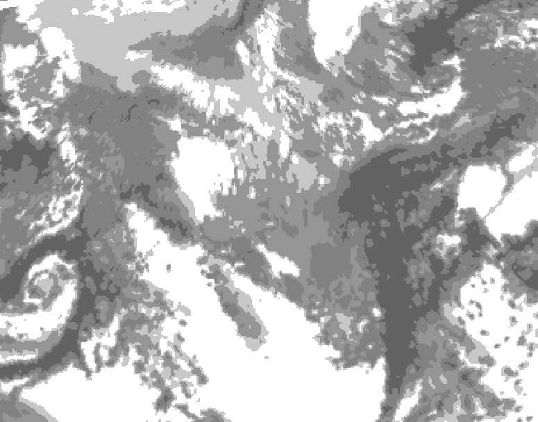 GDPS total cloud 168 hour forecast chart for Canada based on 2026/04/13 0000Z data