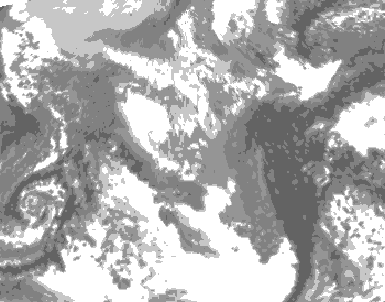 GDPS total cloud 174 hour forecast chart for Canada based on 2026/04/13 0000Z data