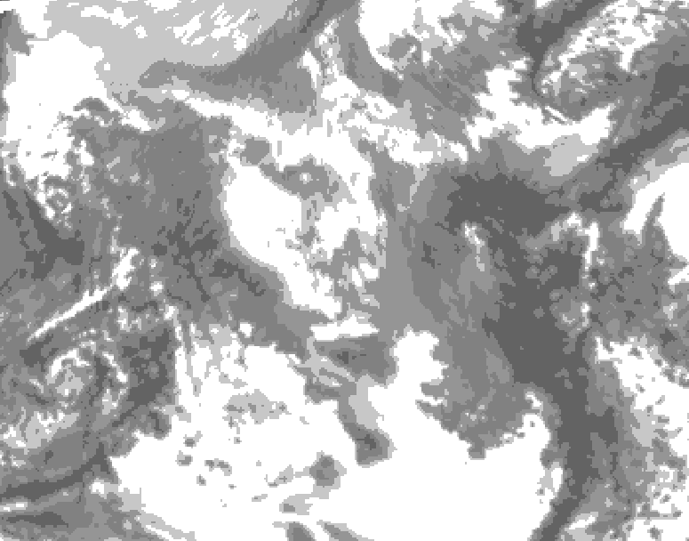 GDPS total cloud 180 hour forecast chart for Canada based on 2026/04/13 0000Z data