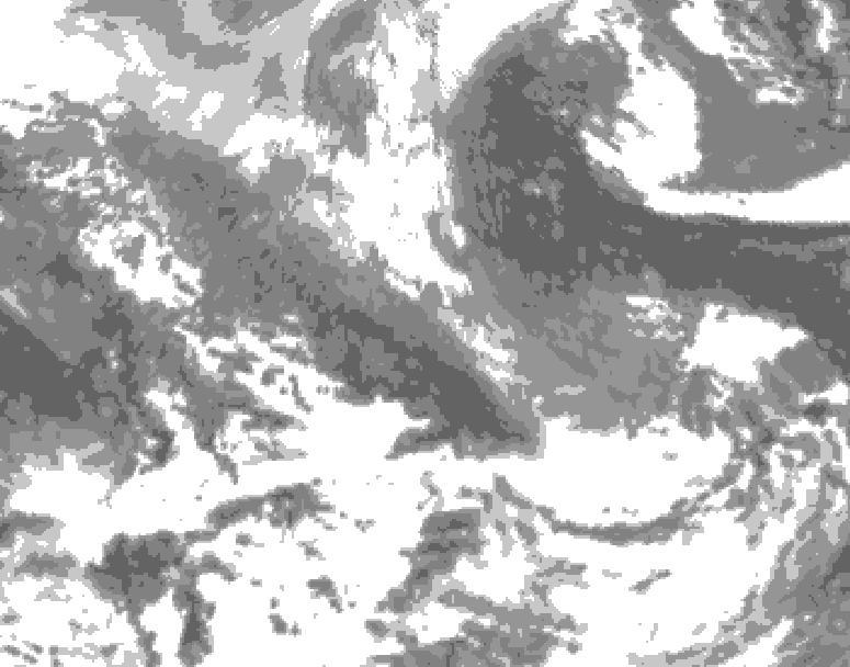 GDPS total cloud 222 hour forecast chart for Canada based on 2026/04/13 0000Z data