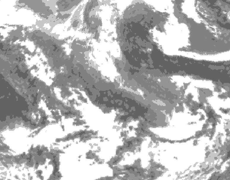 GDPS total cloud 228 hour forecast chart for Canada based on 2026/04/13 0000Z data