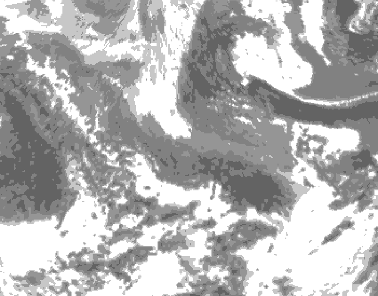 GDPS total cloud 240 hour forecast chart for Canada based on 2026/04/13 0000Z data