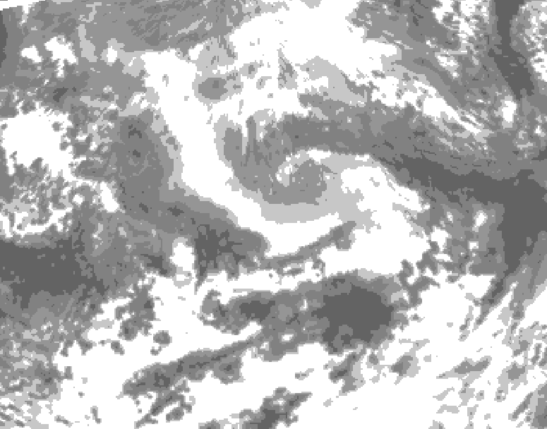 GDPS total cloud 024 hour forecast chart for Canada based on 2026/04/13 1200Z data