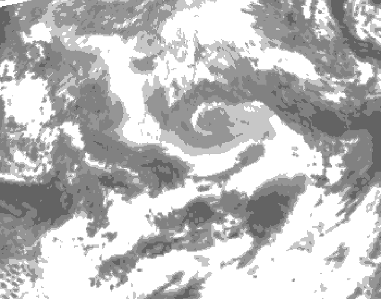 GDPS total cloud 030 hour forecast chart for Canada based on 2026/04/13 1200Z data