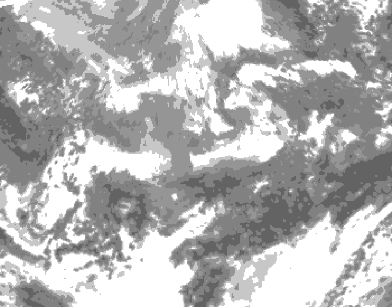 GDPS total cloud 066 hour forecast chart for Canada based on 2026/04/13 1200Z data
