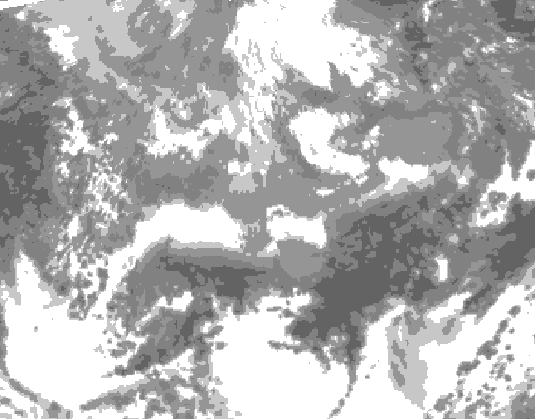 GDPS total cloud 084 hour forecast chart for Canada based on 2026/04/13 1200Z data