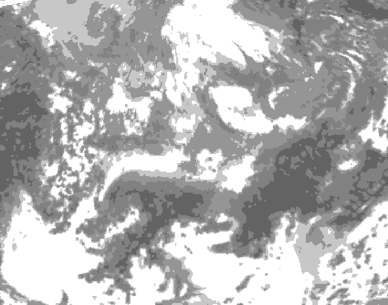 GDPS total cloud 090 hour forecast chart for Canada based on 2026/04/13 1200Z data