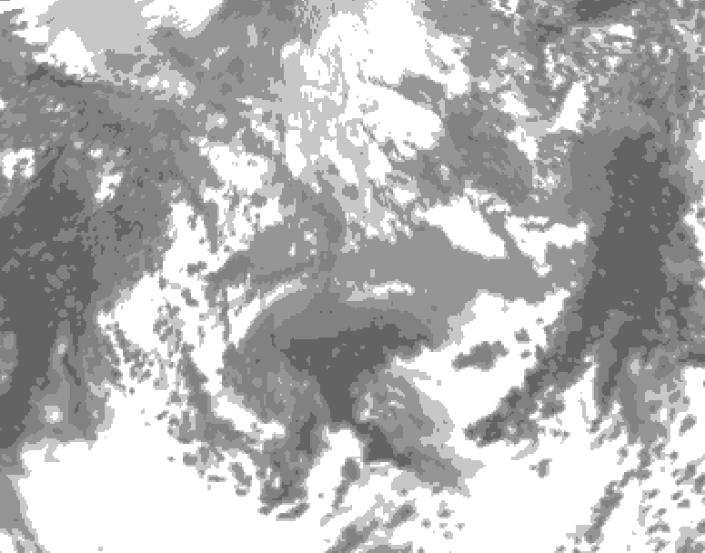 GDPS total cloud 108 hour forecast chart for Canada based on 2026/04/13 1200Z data