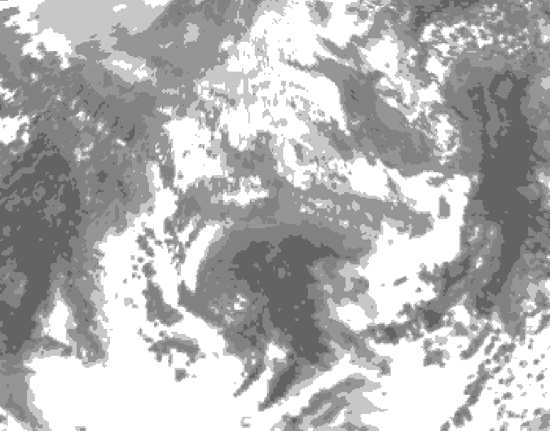 GDPS total cloud 114 hour forecast chart for Canada based on 2026/04/13 1200Z data