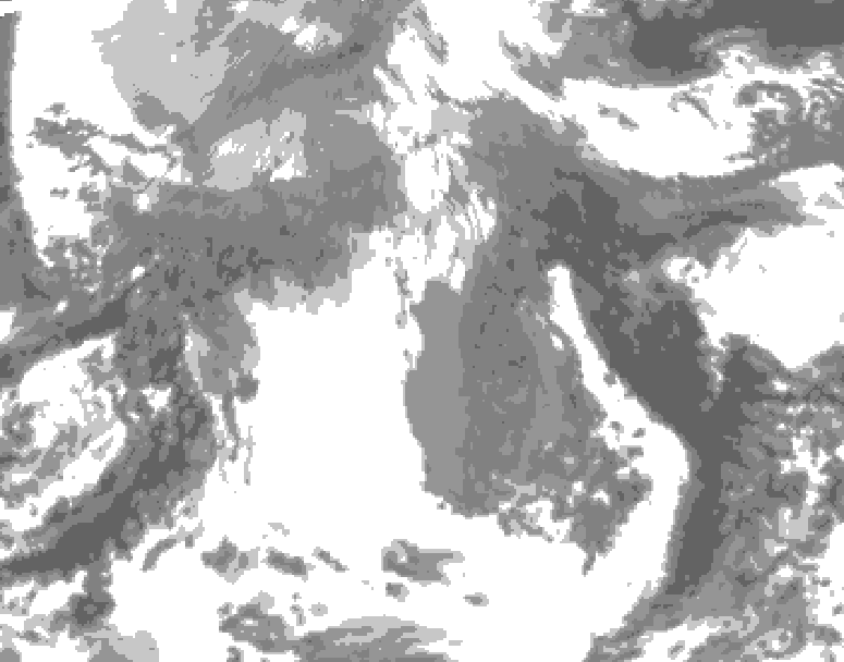 GDPS total cloud 162 hour forecast chart for Canada based on 2026/04/13 1200Z data